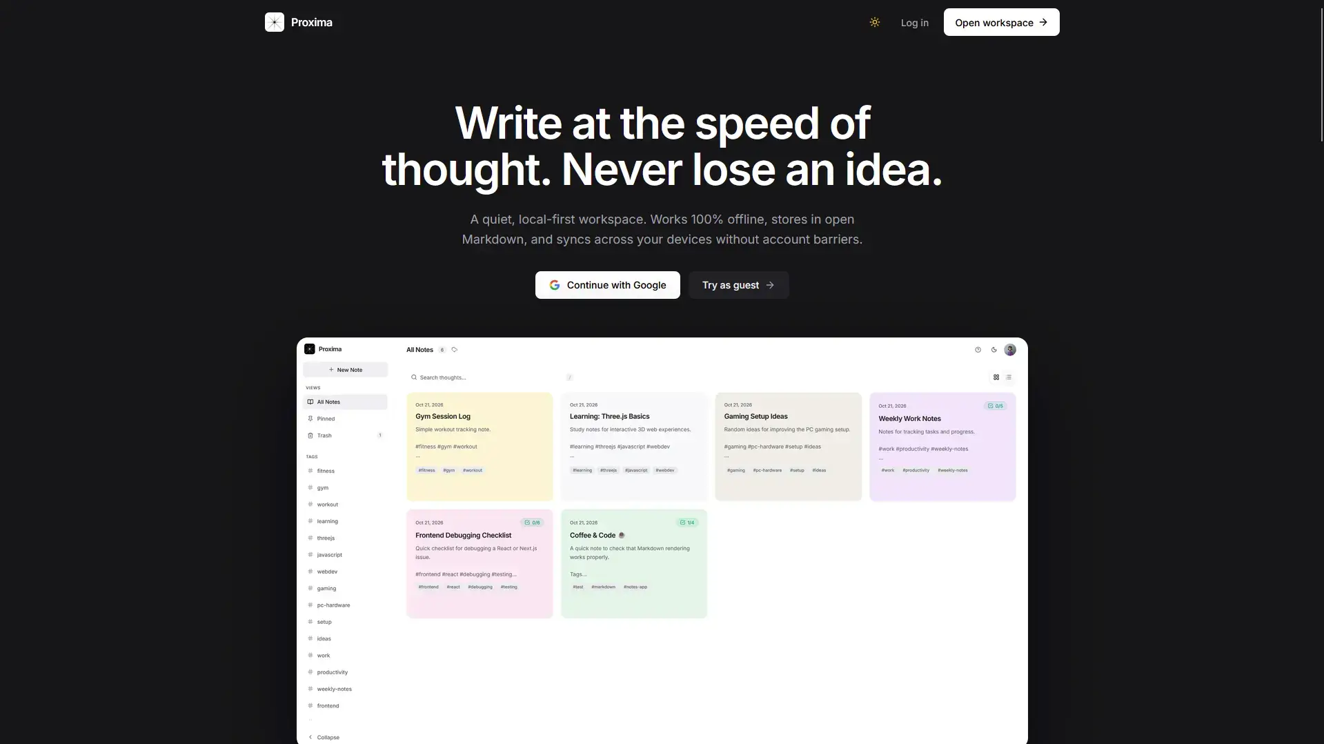 Proxima Workspace